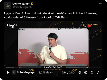 A livestreamed Proof of Talk Paris session on decentralised AI