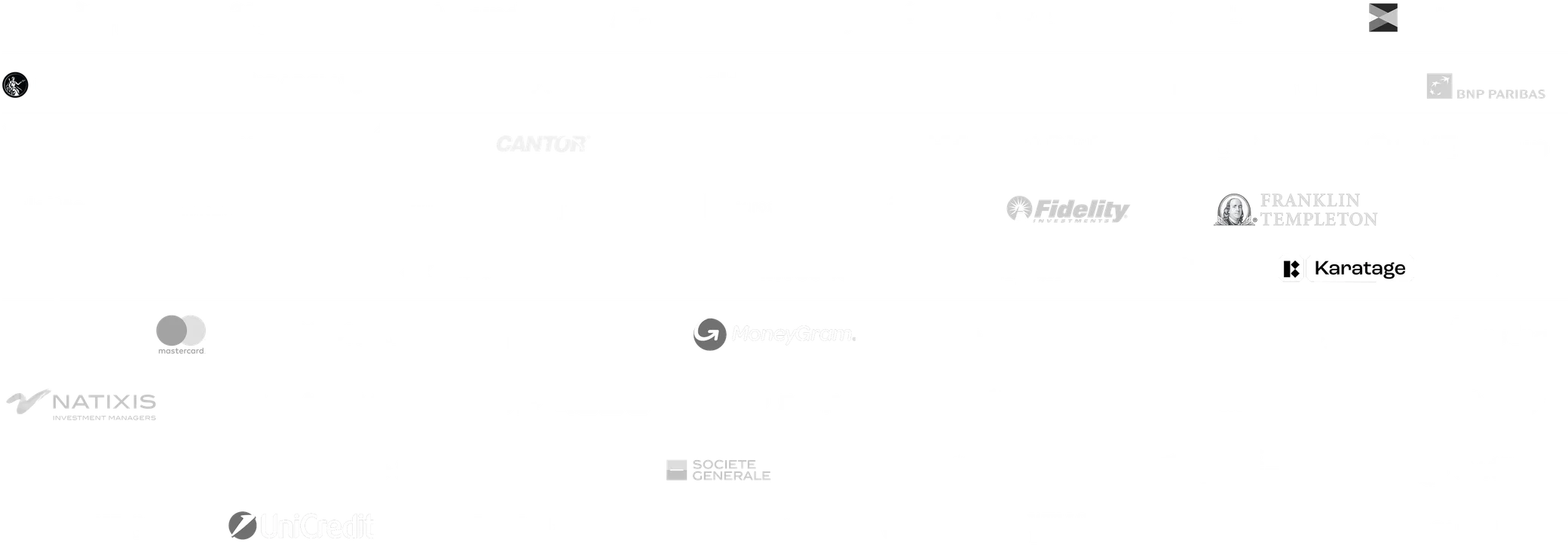 Institutions and corporates whose leaders have spoken at Proof of Talk, including BlackRock, J.P. Morgan, Goldman Sachs, Morgan Stanley, HSBC, Citi, Nasdaq, Visa, Mastercard, PayPal, Microsoft, Google, Amazon, Deloitte and Santander.