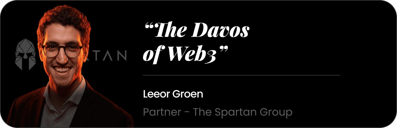 Leeor Groen — The Davos of Web3