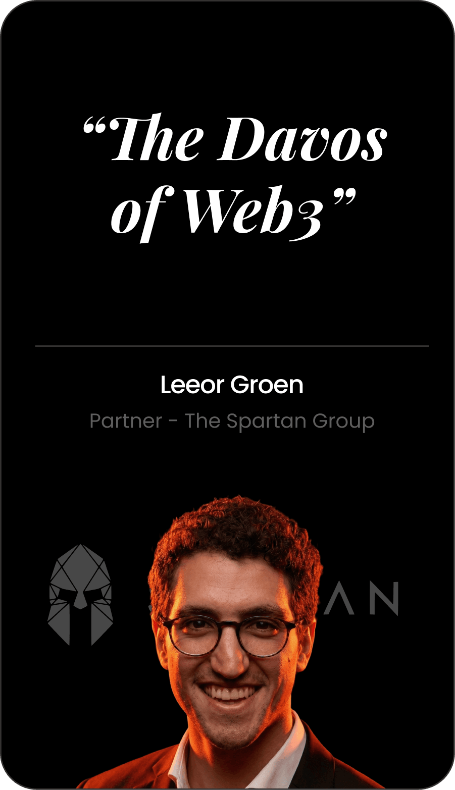 Leeor Groen — The Davos of Web3