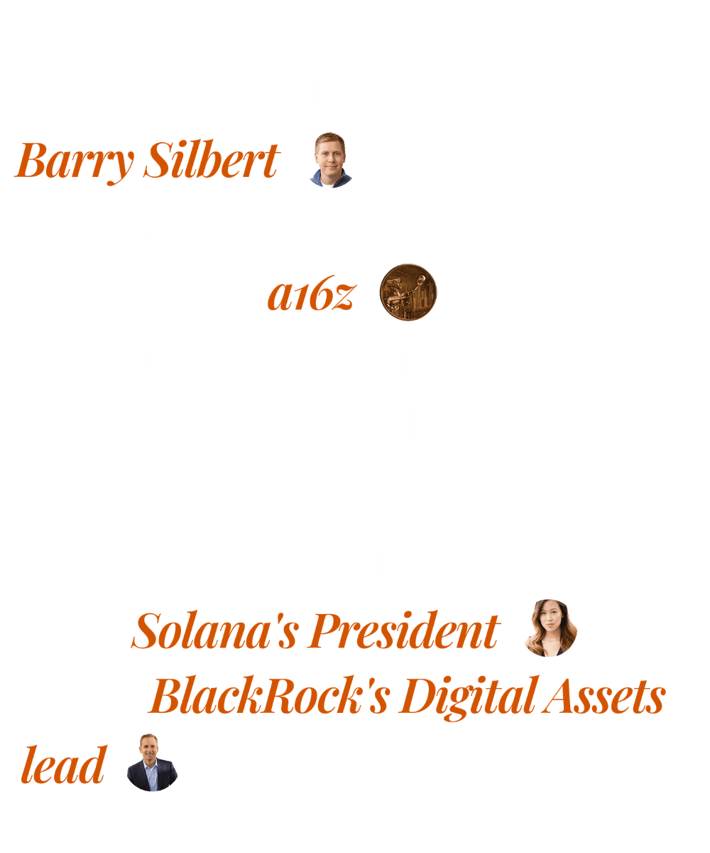 Proof of Talk testimonials — Barry Silbert, a16z, Solana's President, BlackRock's Digital Assets