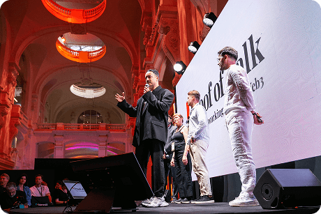Speakers on stage at Proof of Talk