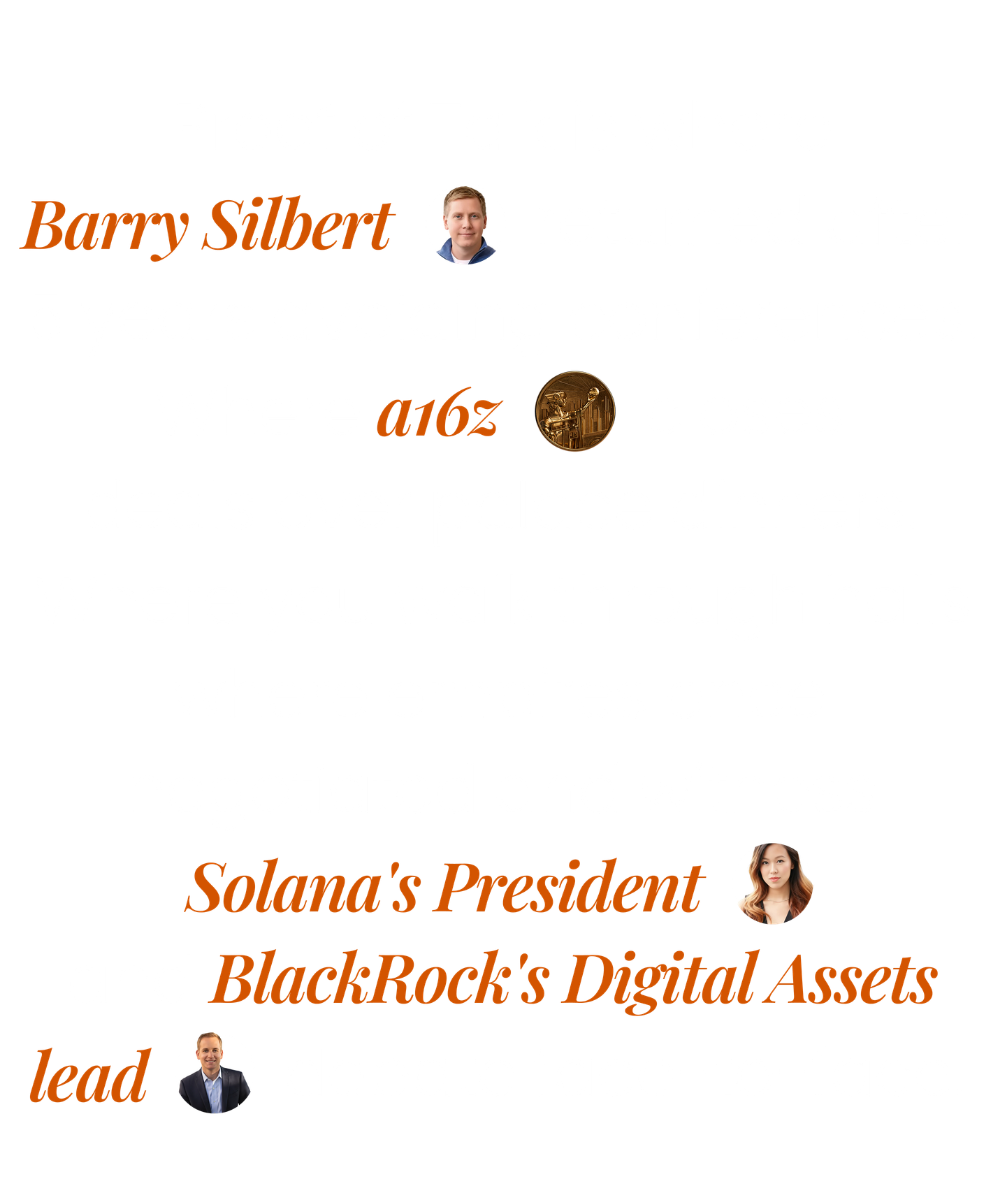 Proof of Talk testimonials — Barry Silbert, a16z, Solana's President, BlackRock's Digital Assets